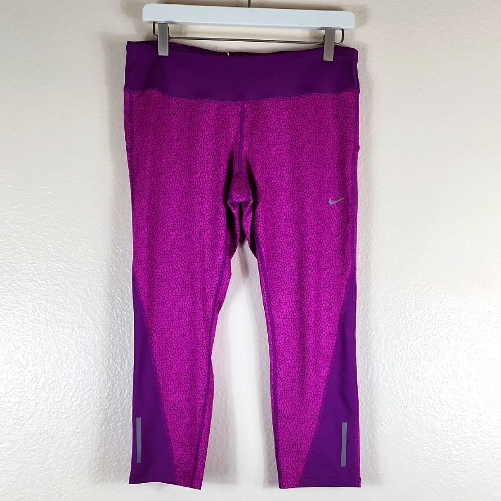 Nike Dri-Fit Womens 2 Toned Puple Athletic Capris